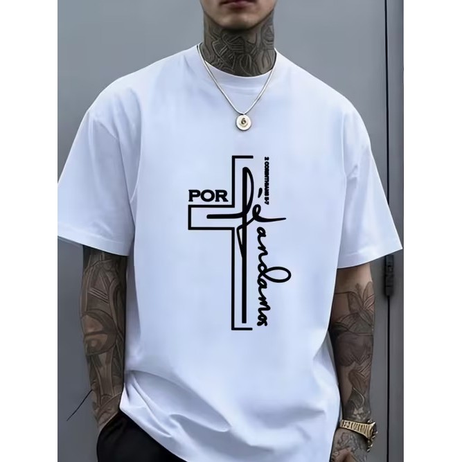 Camiseta Masculina Manga Curta Estampada Confortável Moderna Premium Estilosa para Uso Casual Tendência Verão