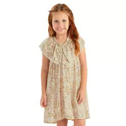 Vestido Infantil Menina Corais Colorittá Amarelo