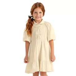 Vestido Infantil Menina Laços Colorittá Amarelo