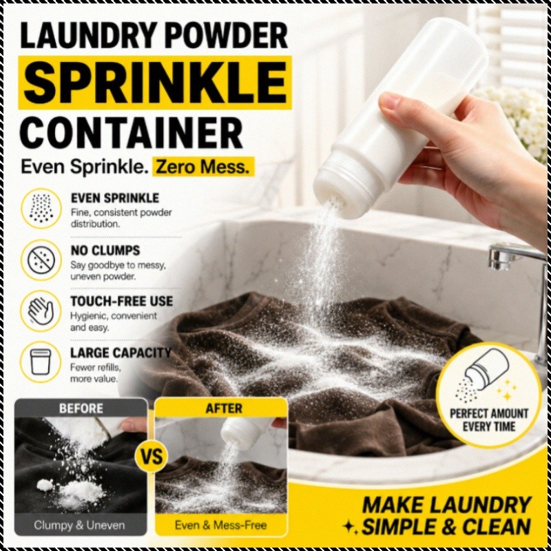 [Grande Capacidade]Dispenser De Detergente Para Roupa, Caixa Para Armazenar Sabão Em Pó/Portátil/Resistente À Umidade/Ca