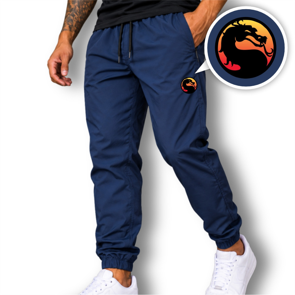 Calça Tactel Masculina Jogger OTAKU 04  Esportiva Fitness Academia Treino Corrida Caminhada Casual Confortável Leve