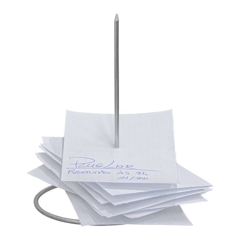 25% OFF - Espeto Zincado para Papel Mesa de Escritório 13cm