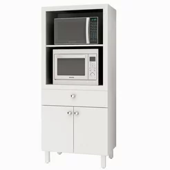 Balcão para Micro-Ondas e Forno Branco