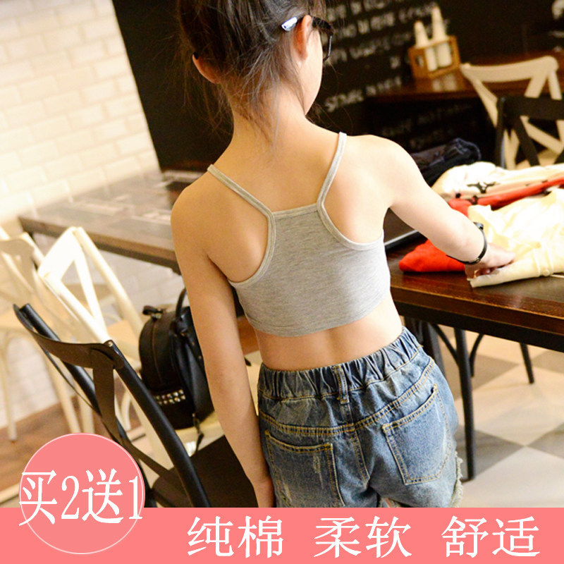 Novo estilo meninas camisola primavera verão bela volta roupa interior puro algodão Bottoming curto médio grande criança