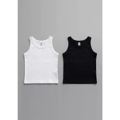 Kit 2 Regatas Femininas Em Ribana Canelada