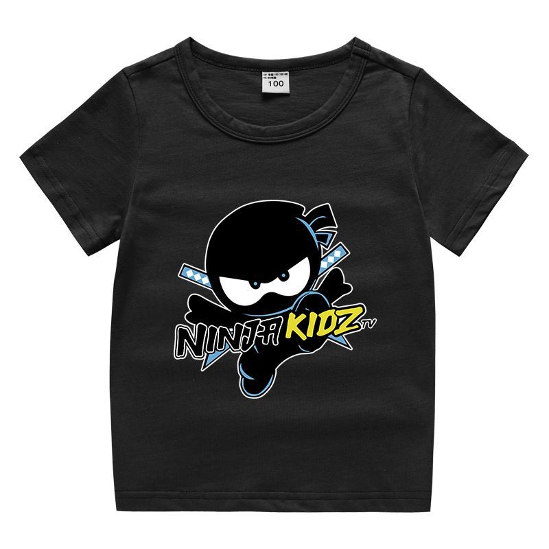 Padrão de desenho animado de comércio exterior transfronteiriço infantil NINJA KIDZ meninos meninas roupas infantis de a