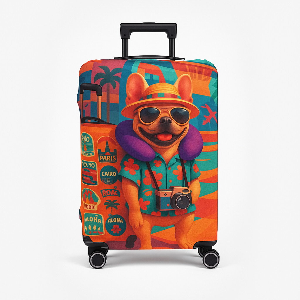 Capa Para Mala Viagem Bagagem Segura Estampada Pet Cachorro Lançamento F P Ecom