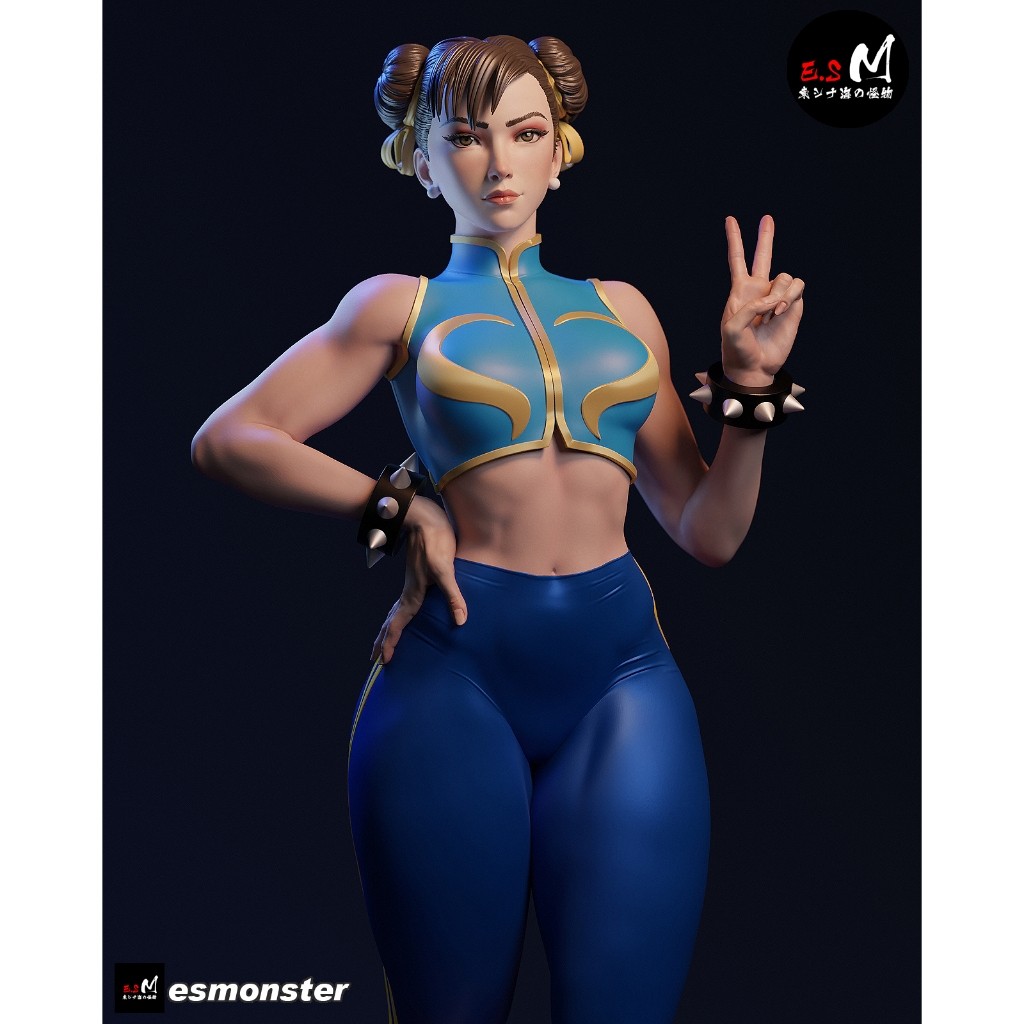 Chun-Li Street Fighter 2 Capcom Action Figure Miniatura Colecionável Estatua Escultura Boneco 3D
