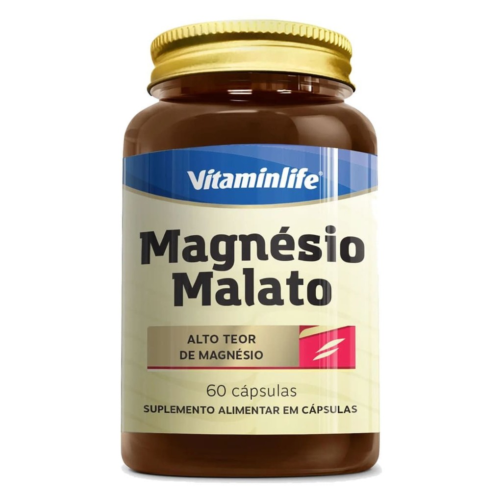 Magnésio Malato - 60 Cápsulas - VitaminLife em Oferta na Shopee