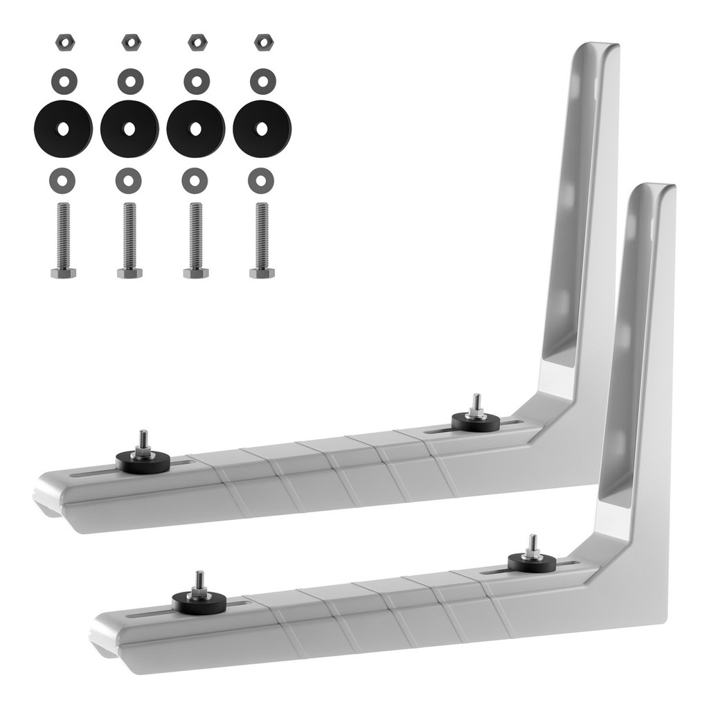 10 Pares Suporte Ar Condicionado Split 40cm para 7000 a 12000 BTU Plástico Engenharia Branco