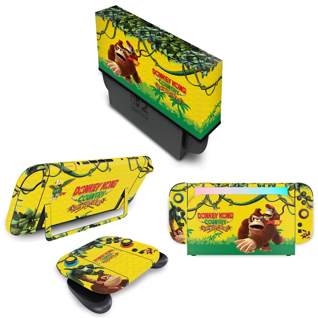 Kit Capa e Skin Anti-Rage para Nintendo Switch 2 - Donkey Kong Country Returns