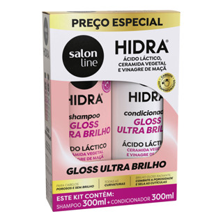 Kit Shampoo + Condicionador Hidra Nutrição e Brilho Salon Line 300ml em Oferta na Shopee