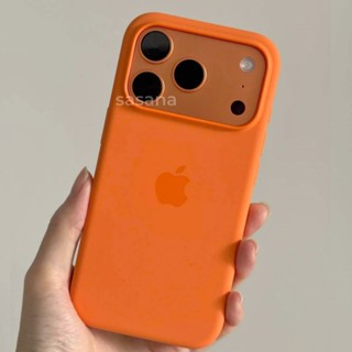 Laranja MagSafe Silicone Líquido Para iphone 17ProMax/17Pro/17Air/17 Capa De Telefone De Alta Qualidade pop-up Animado em Oferta na Shopee