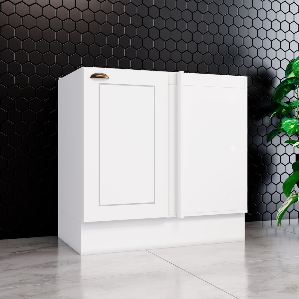 Balcão Canto Reto 1 Porta Americana  Branco em Oferta na Shopee