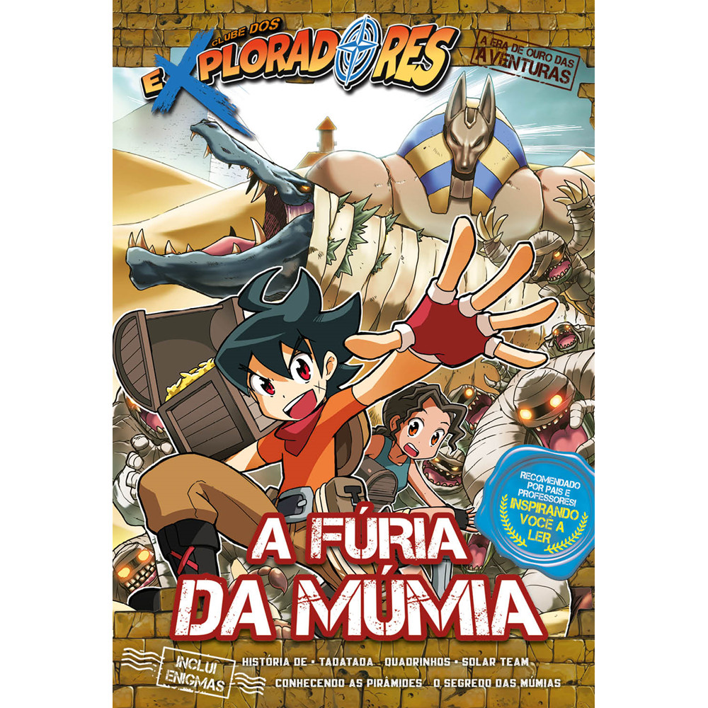 Capa do livro Mangá - Clube de eXploradores: A fúria da múmia - Editora JBC