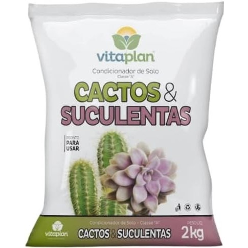 Substrato para Cactos e Suculentas Condicionador de Solo Vitaplan 2kg