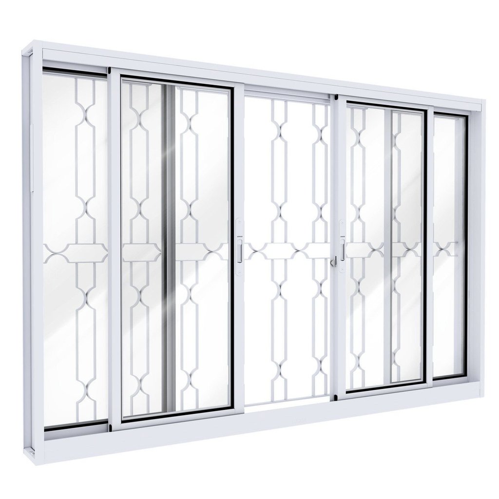 Janela de Aço com Grade Mosaico e Fecho Embutido Facilita Lucasa em Oferta na Shopee