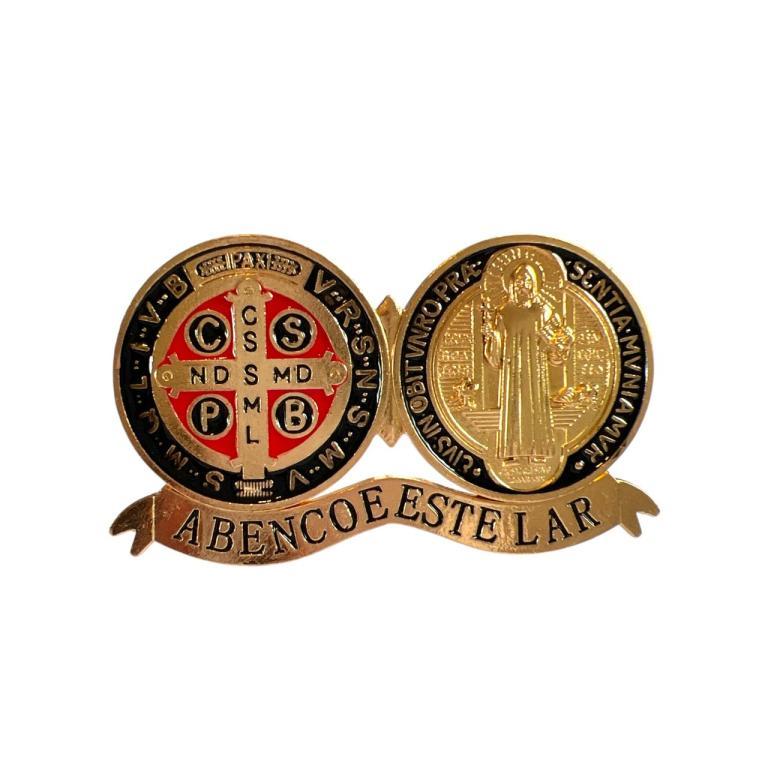 MEDALHA S.BENTO MESA ENFEITE DOURADO OFERTA em Oferta na Shopee