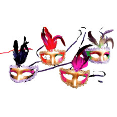 Máscara Veneza c/ Glitter Desenhada