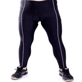 Calça Ciclismo Masculina  Refletivo C/ Forro Espuma Bolso Zíper Bike Uv