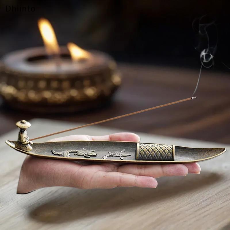 [Dhiint] 1 Conjunto Multi Peixe Chinês Pescador Pesca Incenso Suporte Para Varas Acessórios De Decoração Casa Em