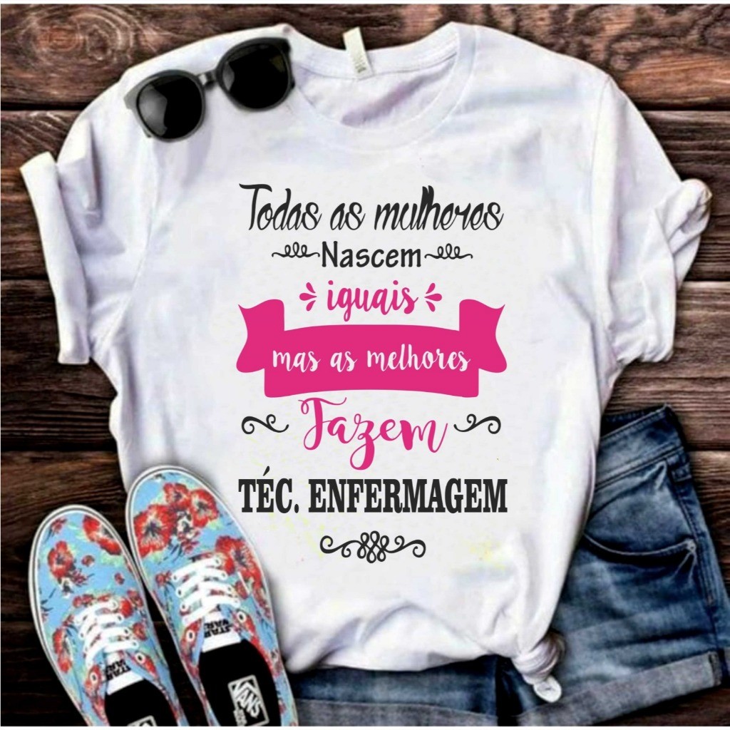 Camisa Tecnico de Enfermagem Enfermeira Enf Blusa 111 T-Shirt Camiseta  Blusa Feminina  Unissex DR