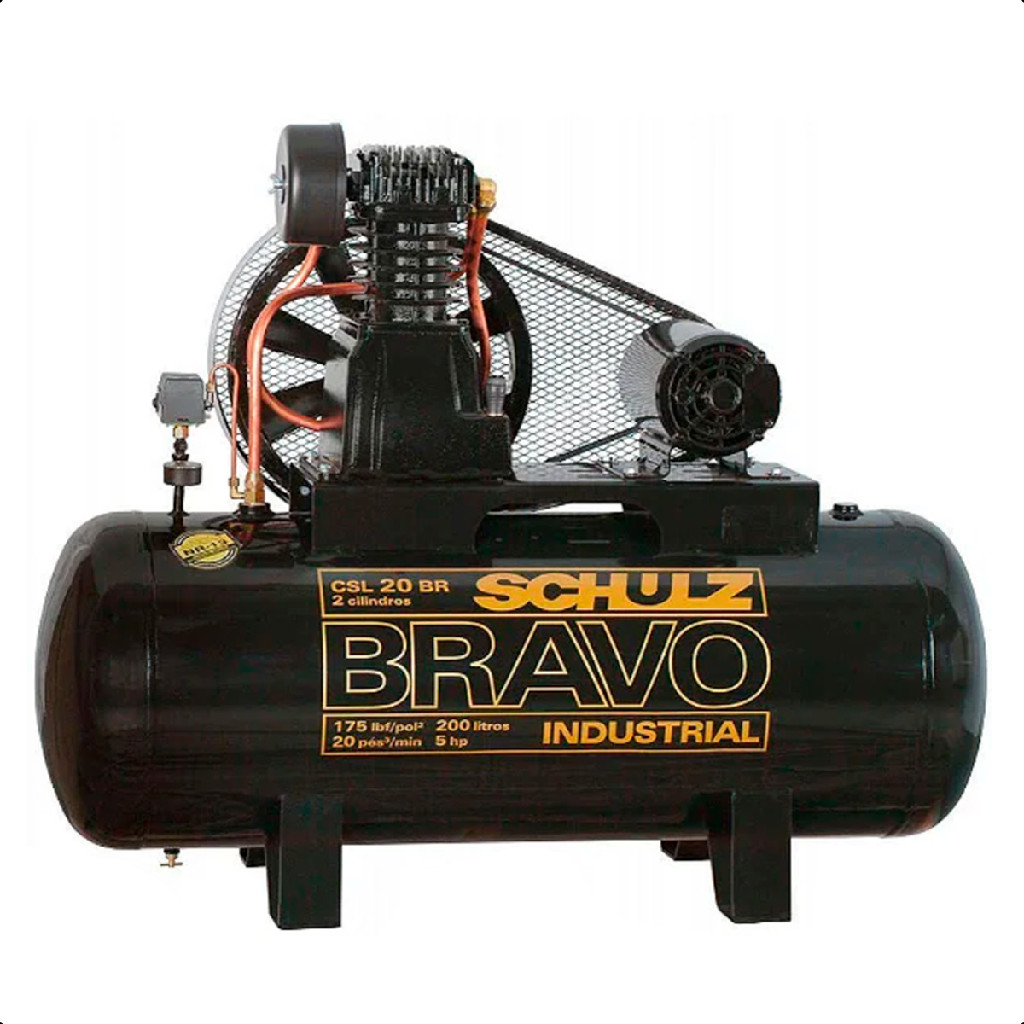 Compressor Ar BRAVOCSL 200 Litros Trifásico 220/380V Schulz