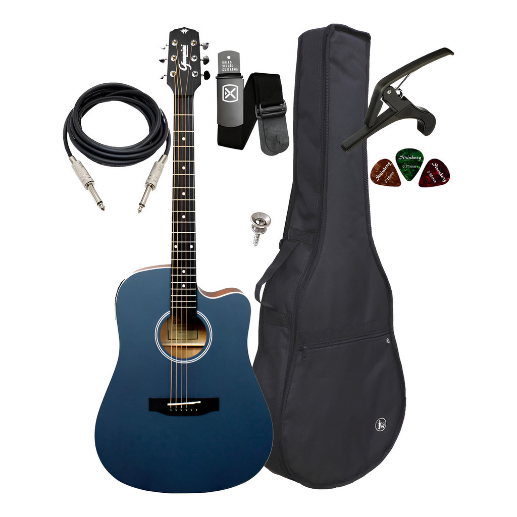 Violão Giannini Gdc1 Ceq Ctb Eletroacústico + Acessórios Col
