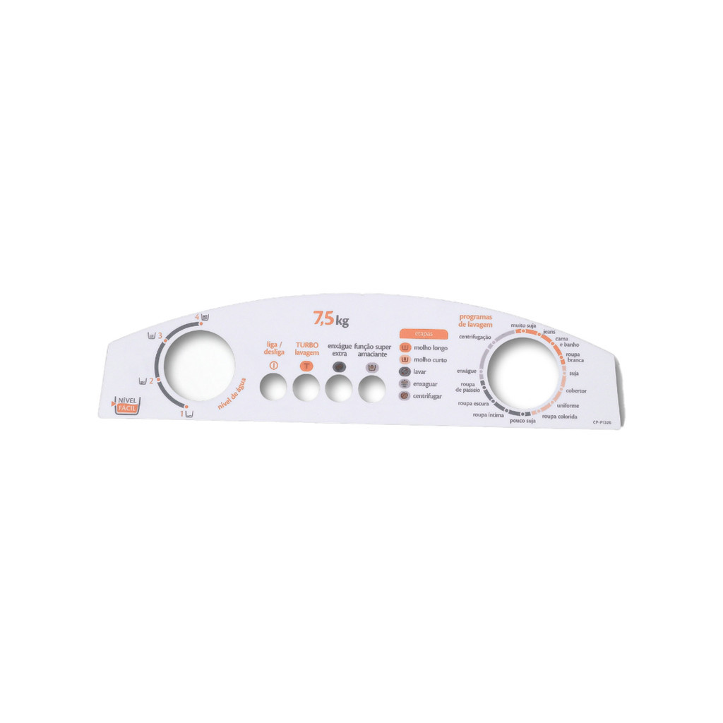 Painel Decorativo Lavadora Lr Consul Cwl75 Cp Placas - P1326