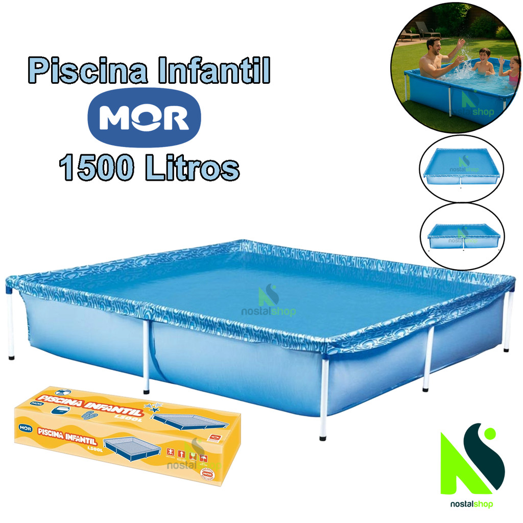 Piscina Infantil Mor Piscina Mor 1500 Litros Com Armação de Ferro em Oferta na Shopee