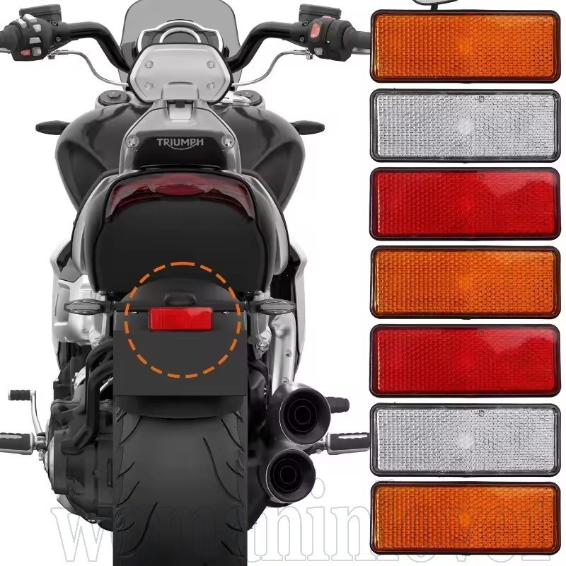 Placa De Aviso De Segurança Reflexiva Noturna Do Carro-Adesivo De Advertência De Motocicleta-Acessórios De Decalque De S