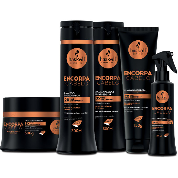 Kit Haskell Encorpa Cabelo 300gr Haskell | Cabelos 2x Mais Encorpados em Oferta na Shopee