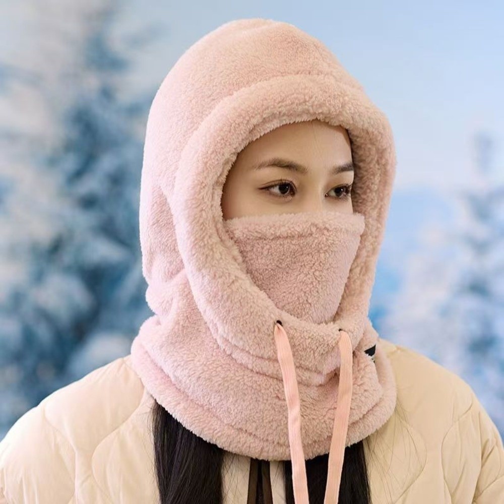 Detalhes do Balaclava De Inverno ATINTO , Chapéu De Esqui Com Lenço Térmico De Cor Sólida Proteção De Ouvido Macio E Quente De Pelúc