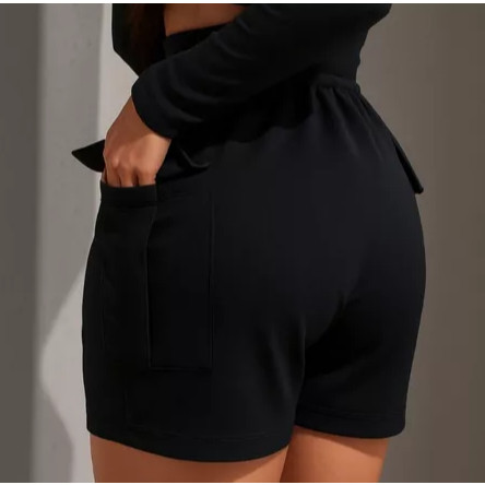 Shorts premium Cargo Feminino Moletom Moletinho Shortinho Soltinho Confortável Algodão 2027 confortavel leve grosso 2027