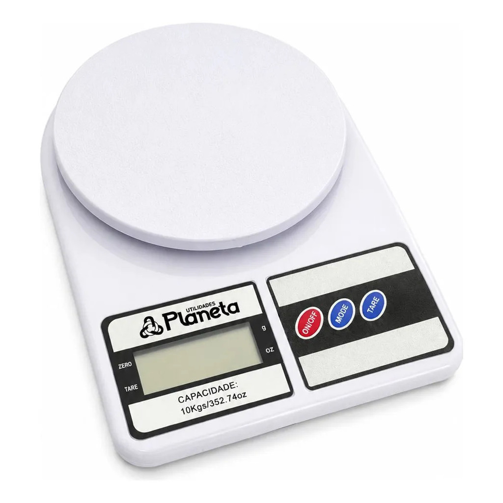 Balança Digital De Cozinha 10kg  Alta Precisão Planeta Utilidades