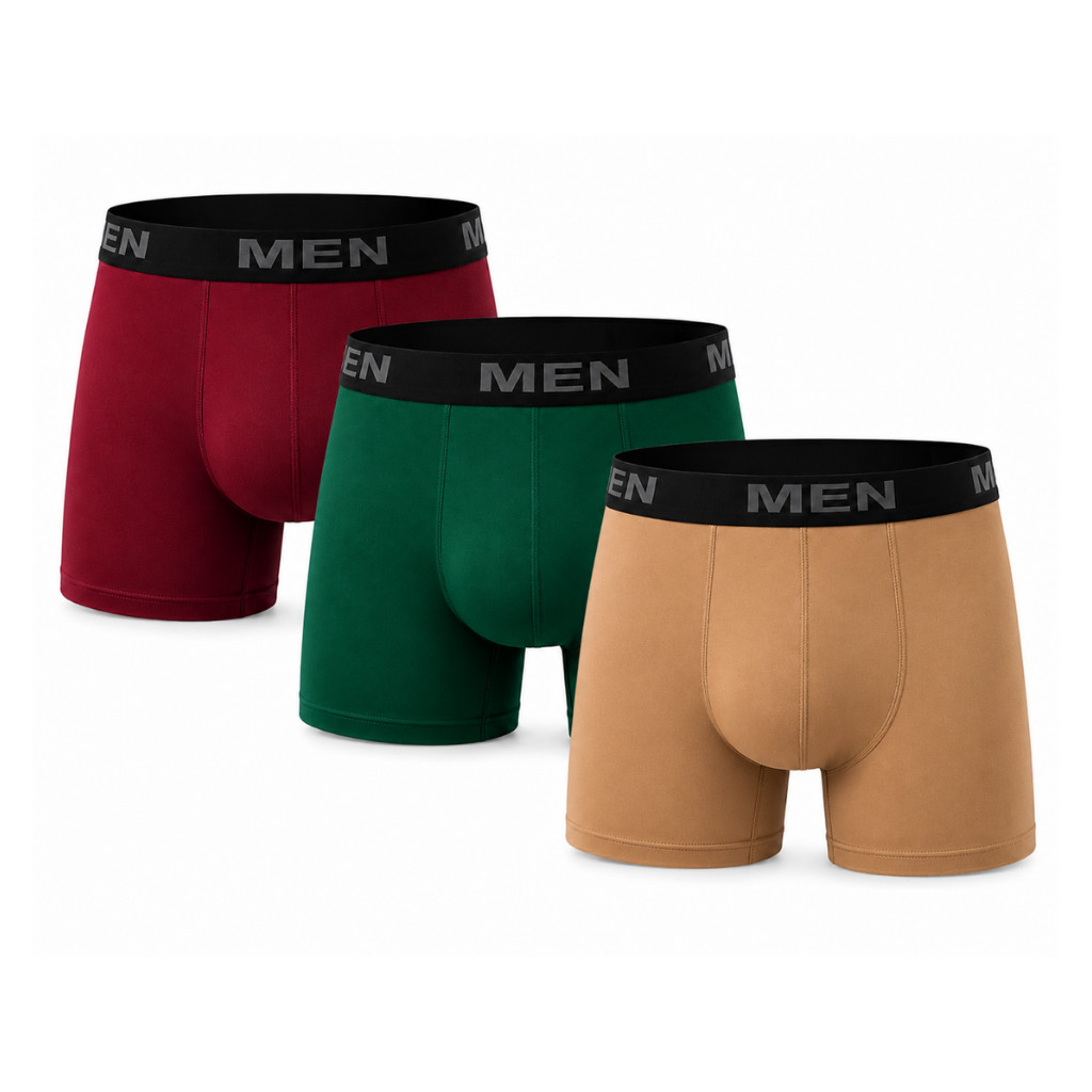 Kit 6 ou 12 Cuecas Boxer Masculina Microfibra Premium Sem Costura Respiravel Cores Sortidas P M G GG