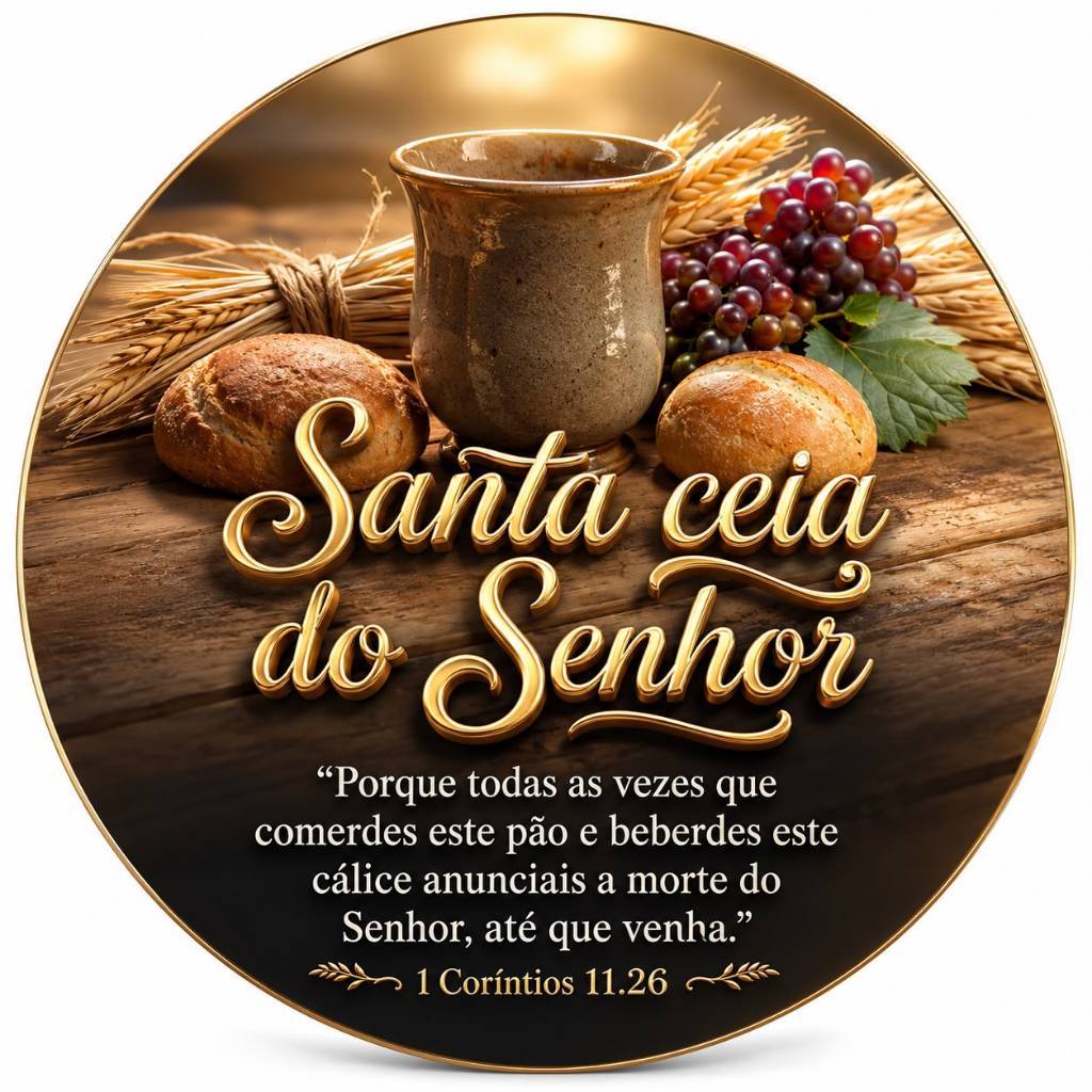 Painel Santa Ceia Do Senhor Redondo tecido 1,50 cm sublimado decoração Religiosa