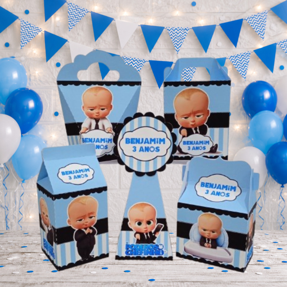 Kit Caixas Poderoso Chefinho Personalizada (Pegue e Monte) kit festa-lembrancinha infantil-caixinhas personalizadas