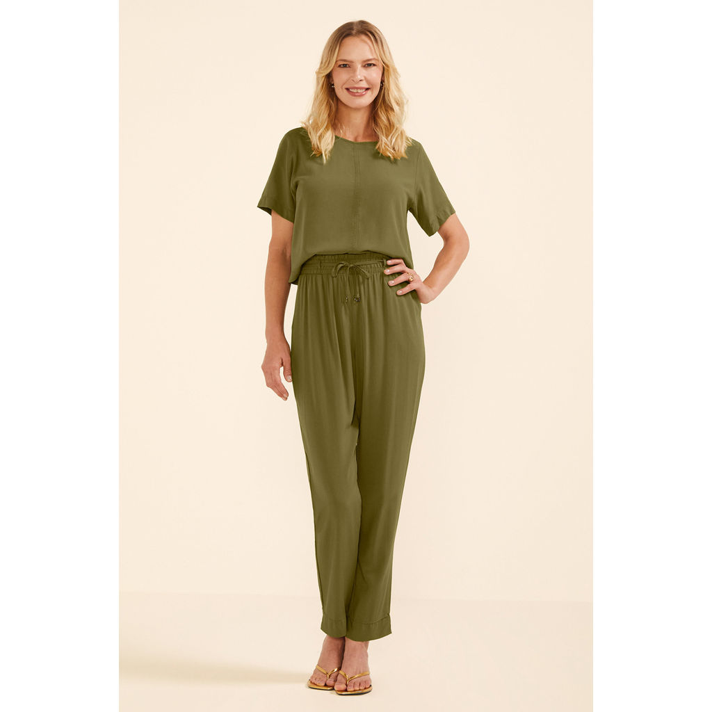 Conjunto Feminino Monocromático Viscose Marialícia Verde