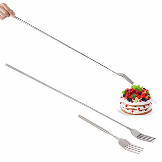 2026 Novo Inoxidável Telescópico Extensível Garfo Jantar Frutas Sobremesa Talheres Longos Churrasco De Carne Cozinha Fer