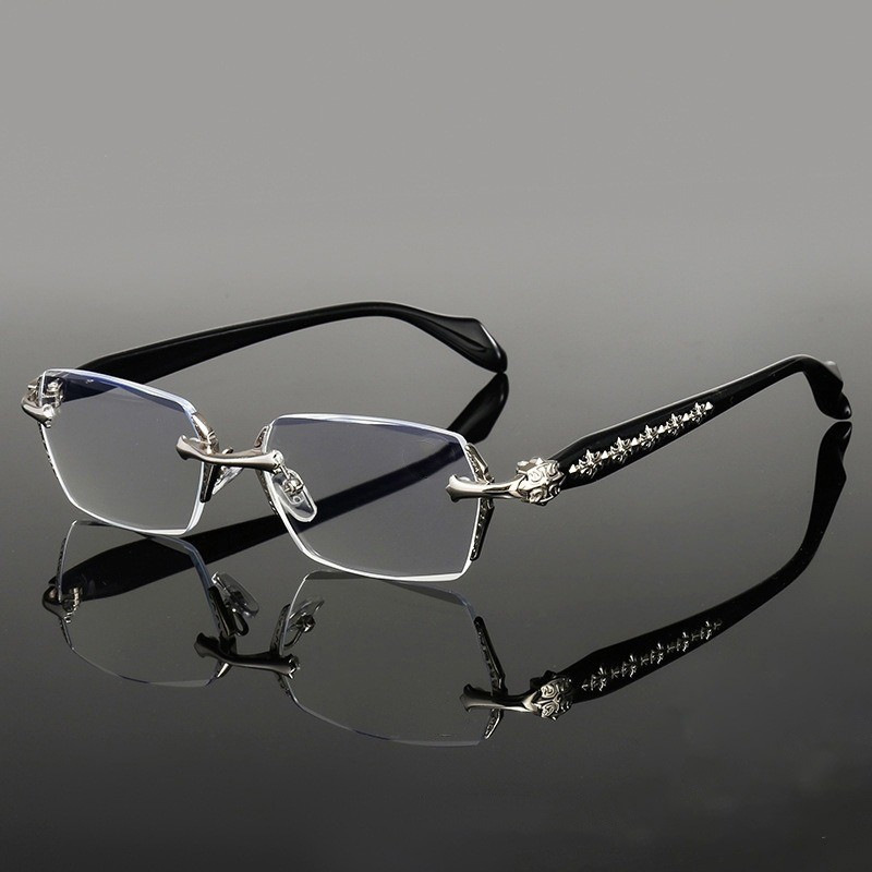 Óculos Anti-Luz Azul HD para Homens - Lentes Transparentes Retrô, Design de Armação Completa, Unissex, Modelo Fashion TJ