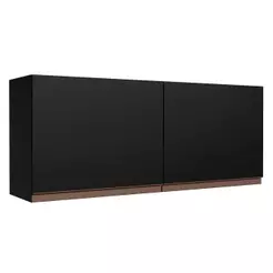 Armário de Cozinha Aéreo 120 x 50 cm 2 Portas Preto Reims Madesa