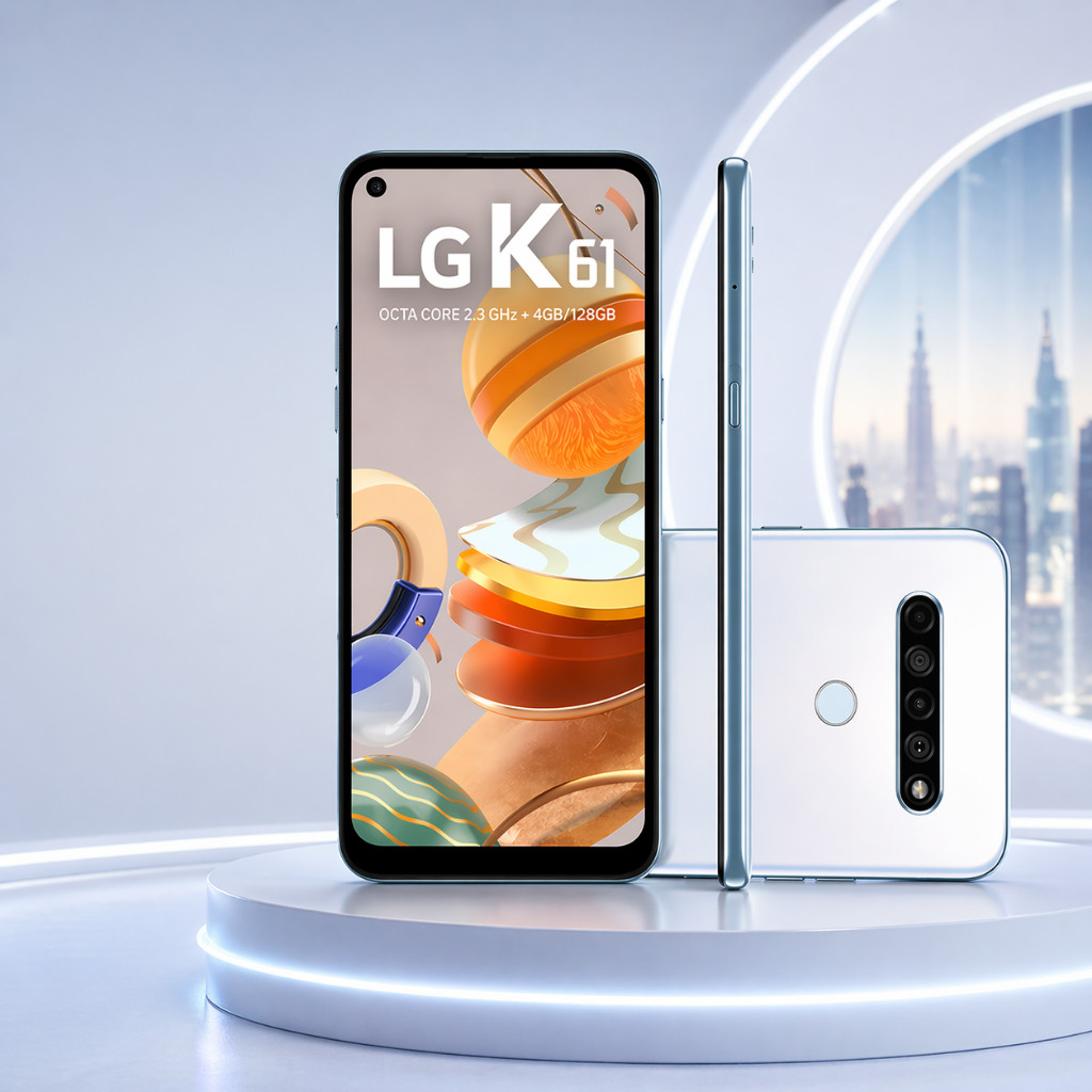 Smartphone LG K61 128GB Titânio 4G Octa-Core 4GB RAM Tela 6,53” Câmera Quádrupla 16MP