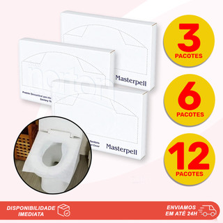 KIT PROMOCIONAL  Forro Papel Protetor Descartável Para Assento Vaso Sanitário Banheiro Ideal Para Proteção Feminina