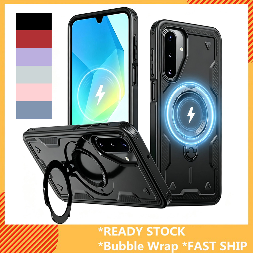 Capa De Telefone-Para Samsung Galaxy A57 A56 A36 A26 A17 A16 A55 A15 A14 MagSafe Atualização Suporte Rotativo Proteção K