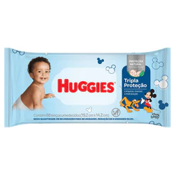 Lenço Umedecido Disney Baby Huggies Tripla Proteção Pacote 88 Unid