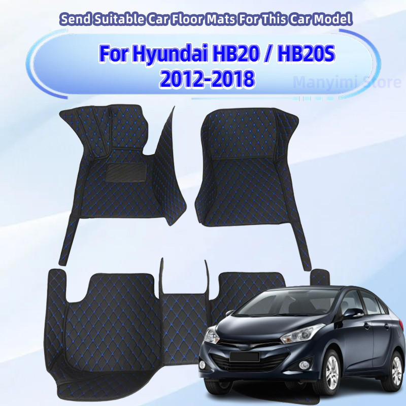 Tapetes De Carro Para Hyundai HB20 HB20S 2012-2018 Almofadas De Pé Tapete Acessórios Interiores Automóveis 2013 2014 201