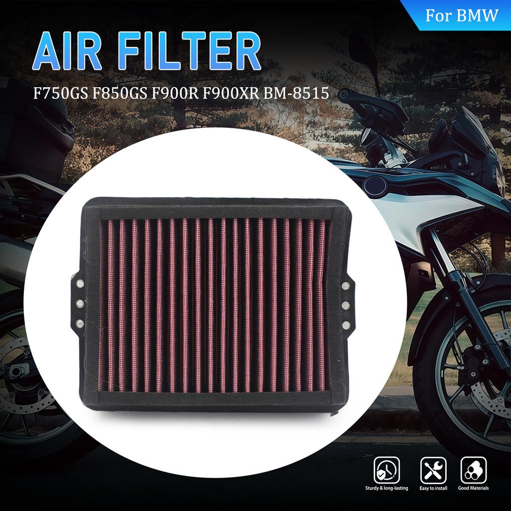 Elemento De Filtro De Ar Lavável Para Motocicleta , BMW F750GS F850GS 2017-2023 F900R F900XR 2019 BM-8515