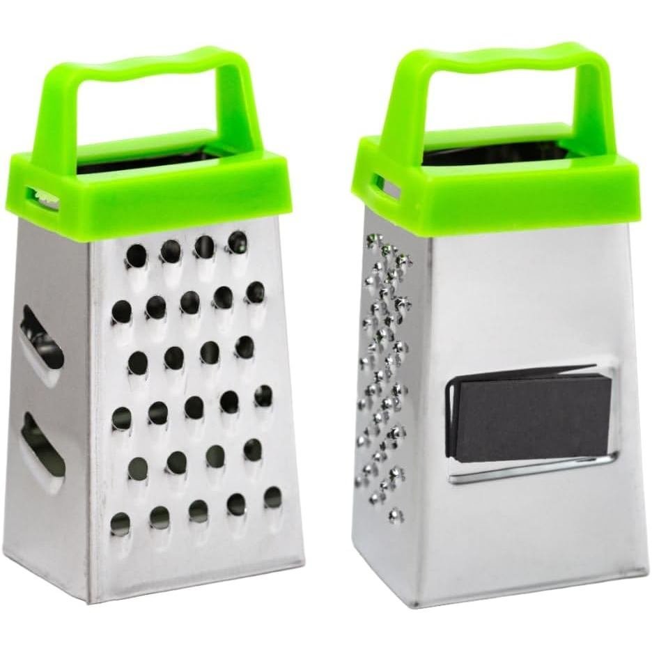 Conjunto de 2 Peças de Mini Ralador - Ralador de Cozinha em Aço Inoxidável para Queijo, Alho e Noz-moscada - Ralador com