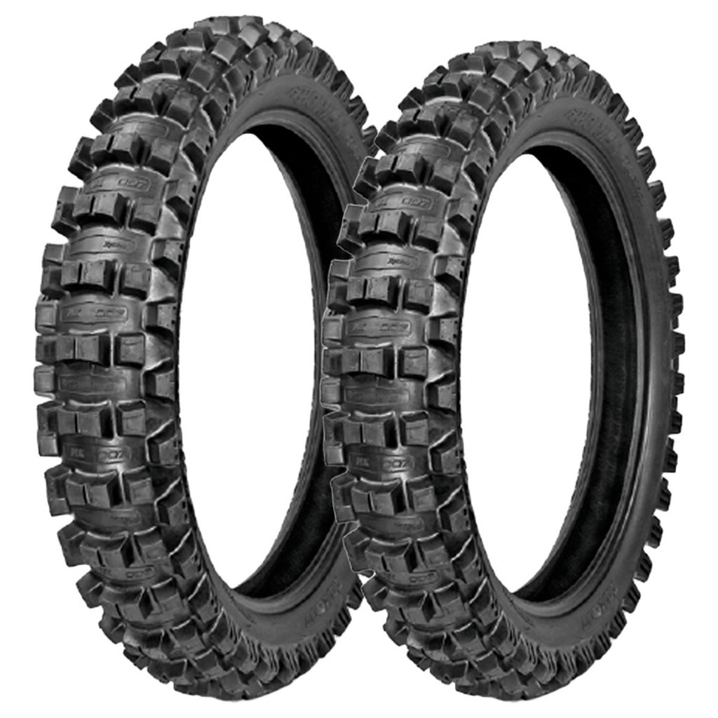 Kit Pneu Mini Moto 80/100-12 + 60/100-14 MX 007 Medium Soft